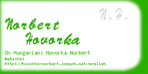 norbert hovorka business card